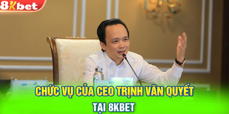 Chức vụ của CEO Trịnh Văn Quyết tại 8Kbet